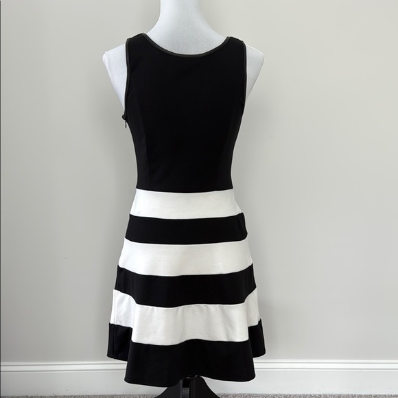 Charming Charlie Black and White A-Line Midi Dress - Picture 5 of 6